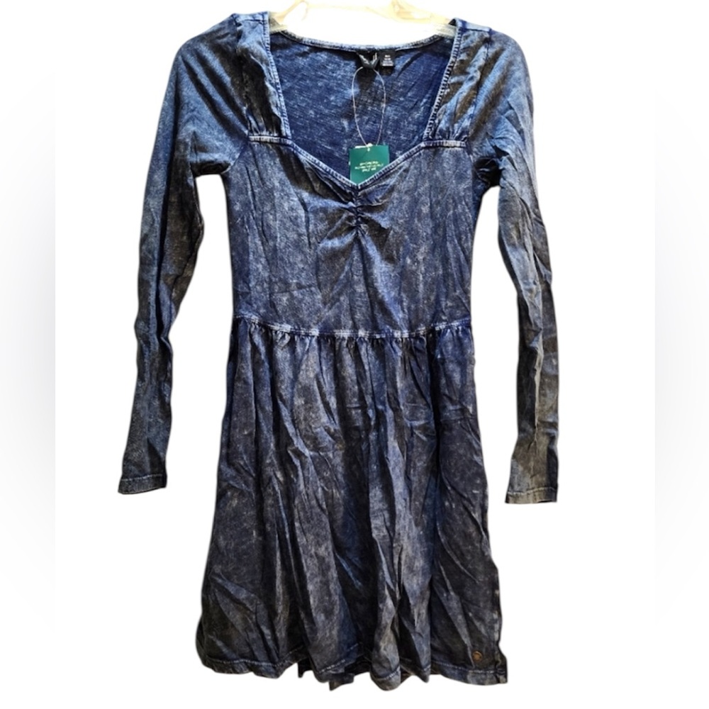 Roxy long sleeve NWT  sweetheart cotton  Blue Long Sleeve Dress Small beach